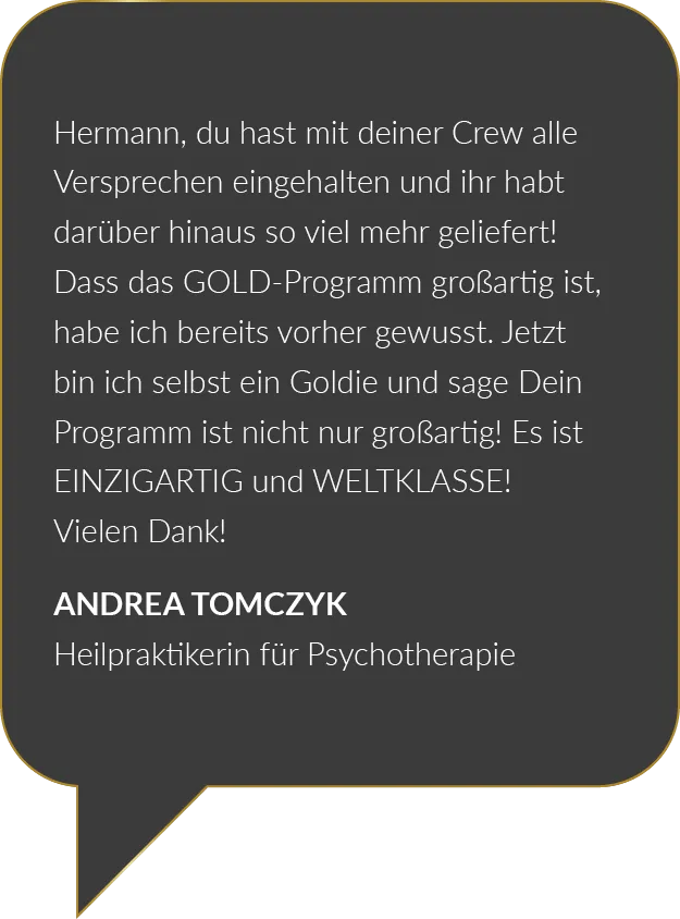 Andrea Erfahrung Gold Programm