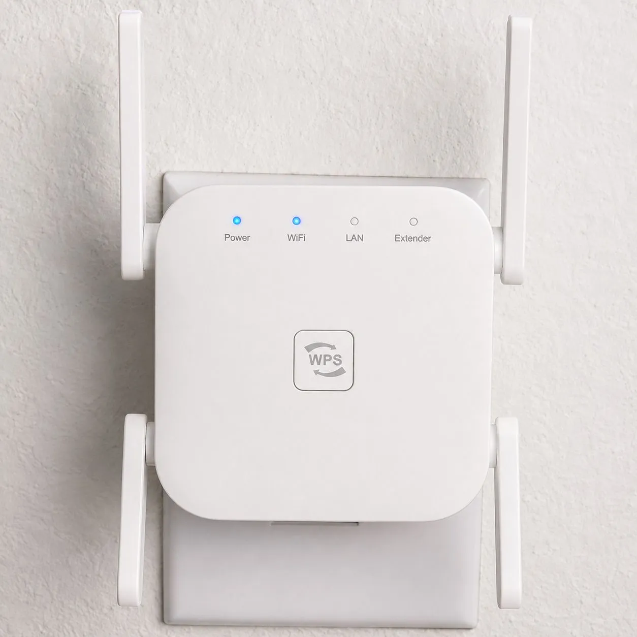 WiBoost X plugged into a wall outlet demonstrating easy setup